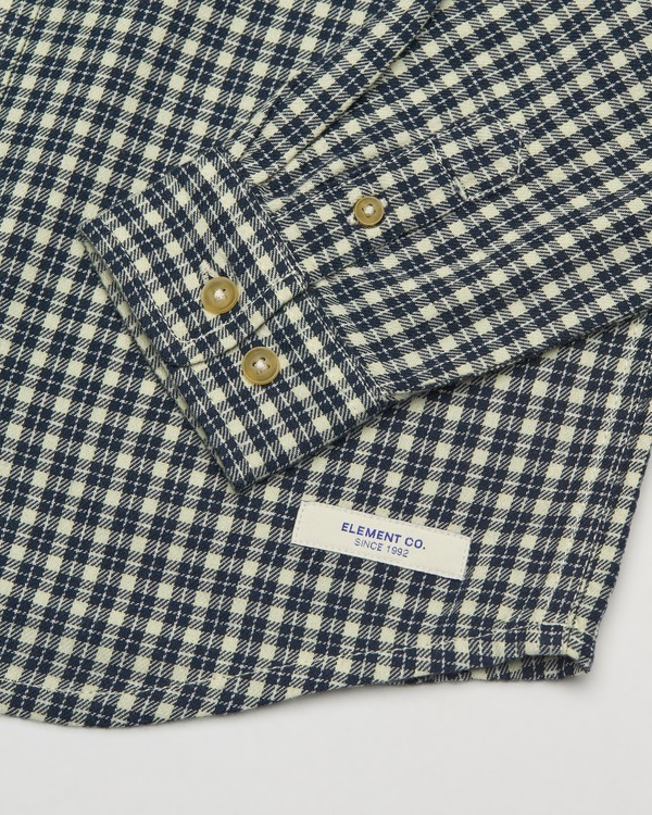 4 Button Down Regular Flannel Blau ELBWT00118 Element