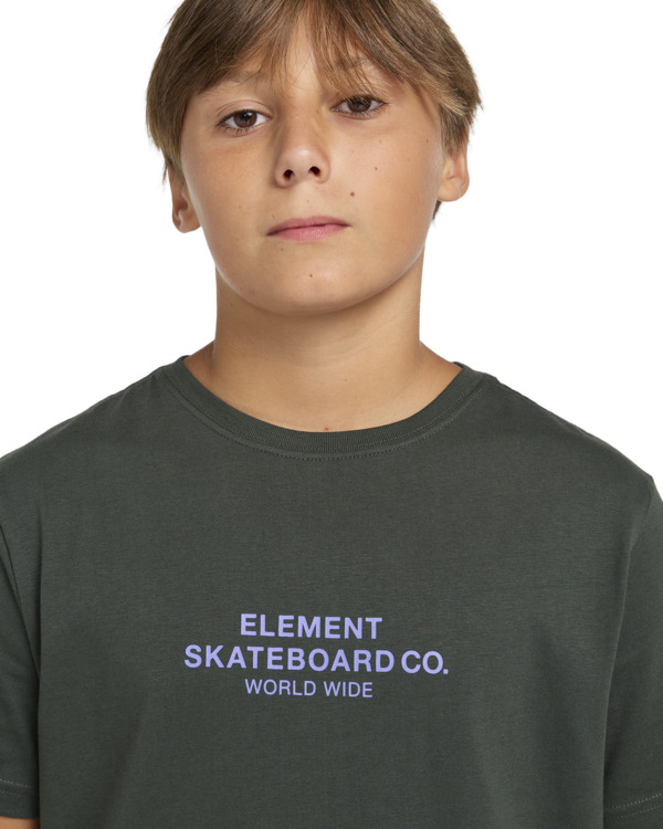 4 Skateboard Co - T-shirt à manches courtes pour Garçon 8-16 Noir ELBZT00200 Element