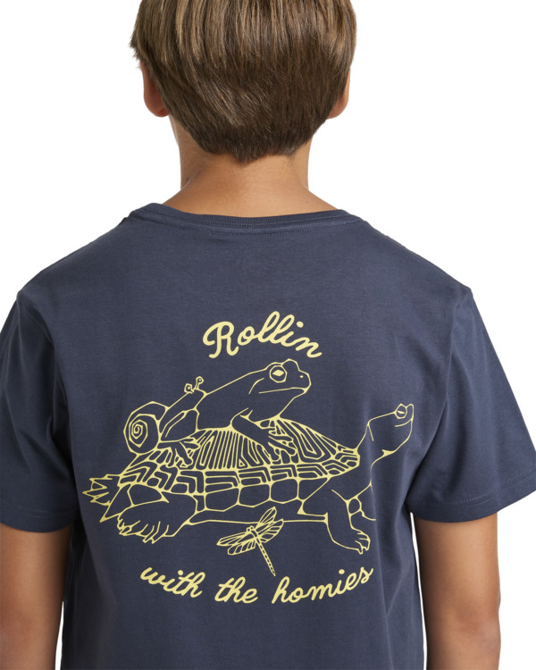 4 Rollin - T-shirt met Korte mouw voor Jongens 8-16 Blue ELBZT00218 Element