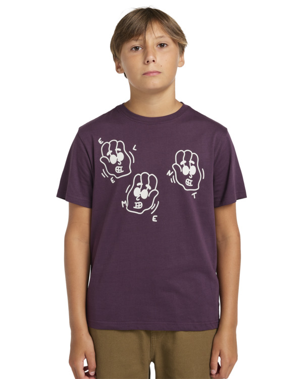 2 Say Hi - T-shirt met Korte mouw voor Jongens 8-16 Purple ELBZT00220 Element