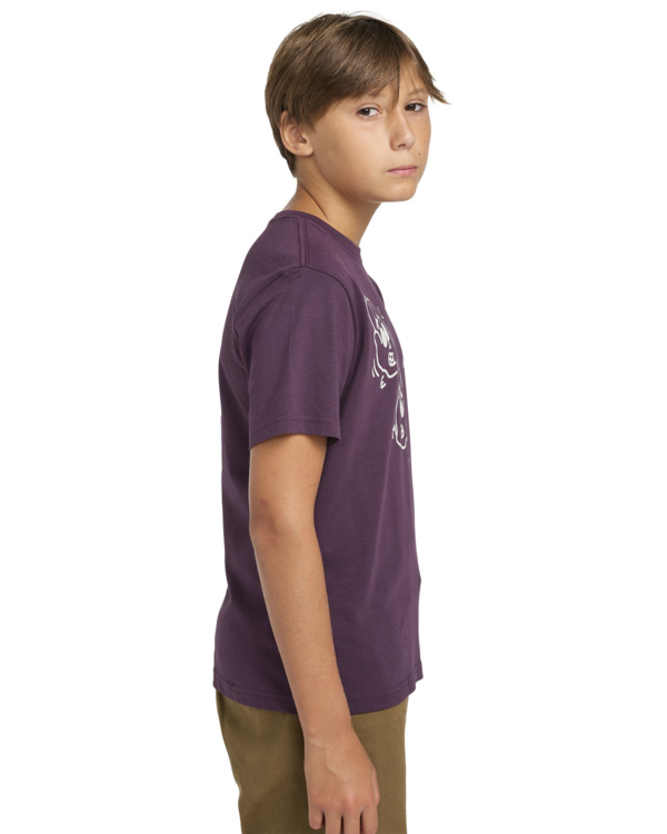 3 Say Hi - Short Sleeves T-shirt for Boys 8 - 16 Purple ELBZT00220 Element