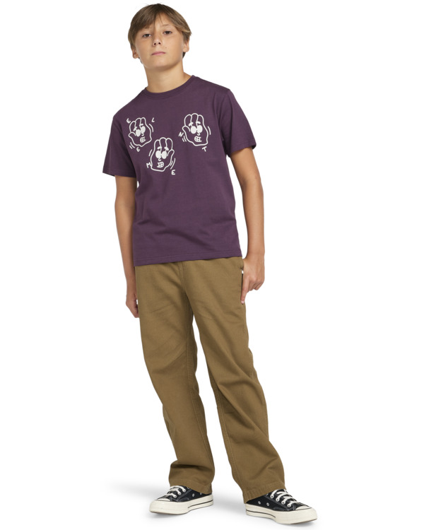 5 Say Hi - T-shirt met Korte mouw voor Jongens 8-16 Purple ELBZT00220 Element