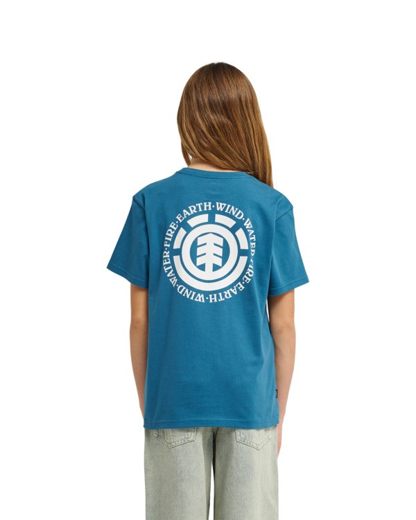 4 Seal Bp Y - Maglietta a maniche corte da Ragazzo 8-16 Blue ELBZT00225 Element
