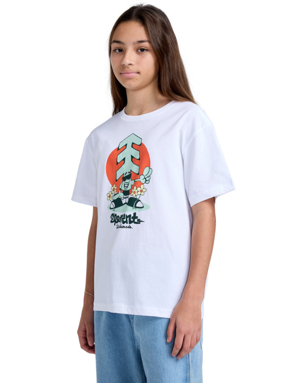 4 Whats Up - T-shirt met Korte mouw voor Jongens 8-16 White ELBZT00233 Element