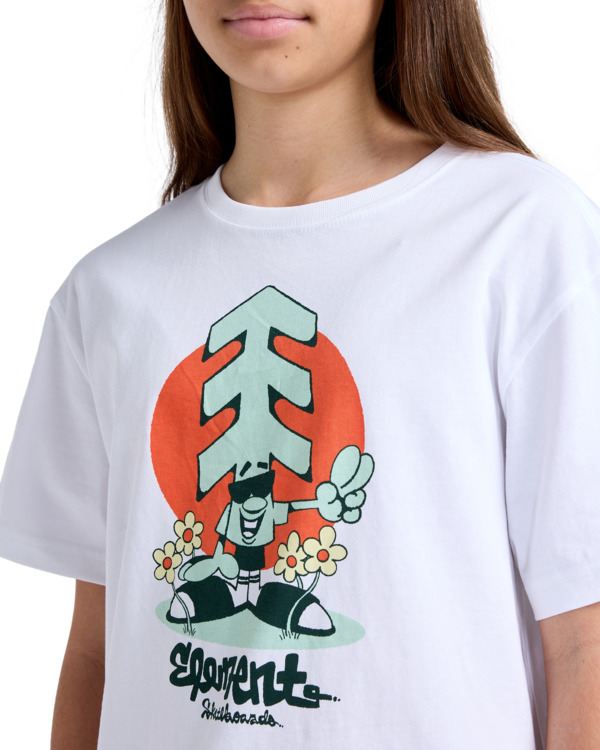 5 Whats Up - T-shirt met Korte mouw voor Jongens 8-16 White ELBZT00233 Element