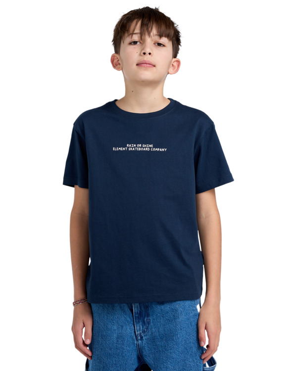 3 Rain Or Shine - T-shirt met Korte mouw voor Jongens 8-16 Blue ELBZT00235 Element