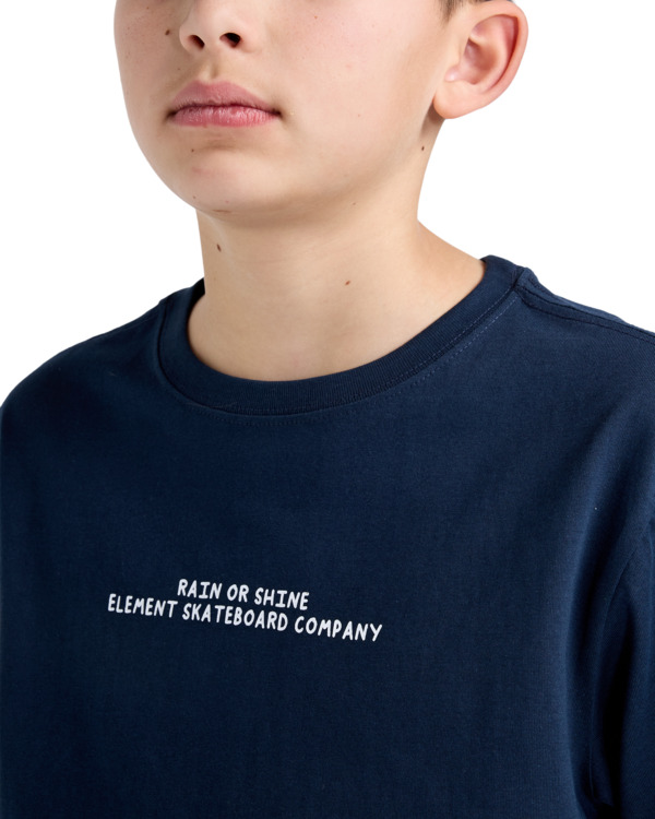 5 Rain Or Shine - T-shirt met Korte mouw voor Jongens 8-16 Blue ELBZT00235 Element