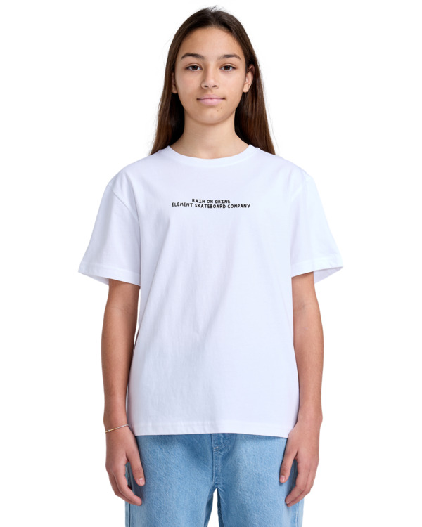 3 Rain Or Shine - T-shirt met Korte mouw voor Jongens 8-16 White ELBZT00235 Element