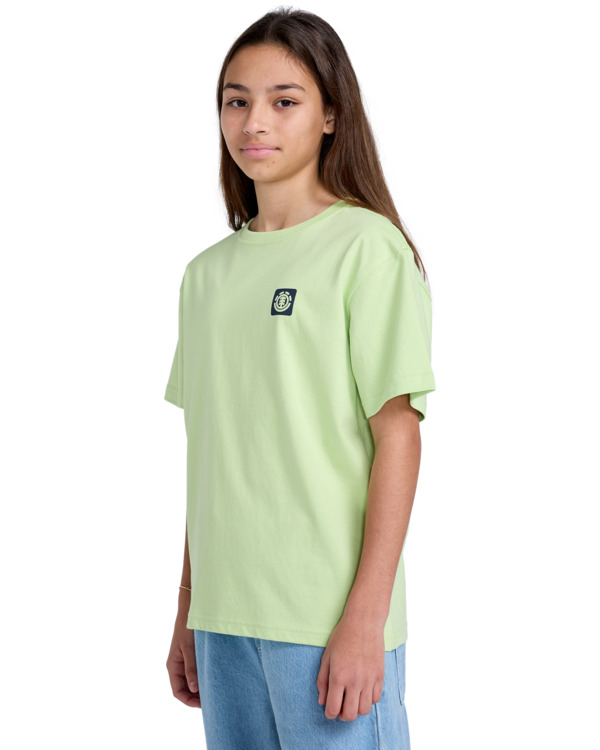 4 Joint Texture - Short Sleeves T-Shirt for Boys 8 - 16 Green ELBZT00239 Element