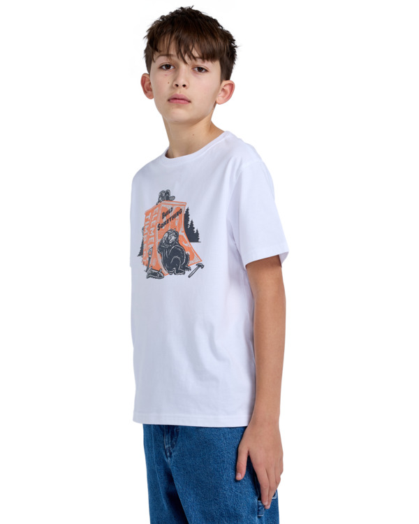 4 Timber Breaktime - Short Sleeves T-Shirt for Boys 8 - 16 White ELBZT00244 Element