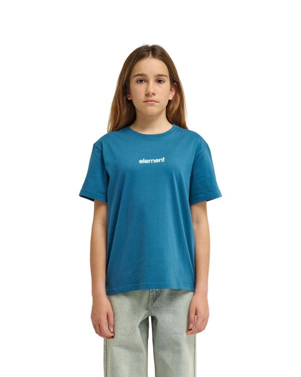2 Lowcase Bp Y - Maglietta a maniche corte da Ragazzo 8-16 Blue ELBZT00249 Element