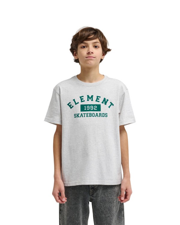 5 Home Team Y - T-Shirt &agrave; manches courtes pour Gar&ccedil;on 8-16 ans Gris ELBZT00250 Element