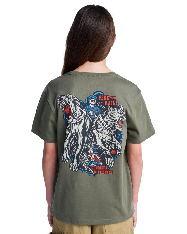 7 Timber Guard Dogs Y - Short Sleeve T-Shirt for Boys 8-16 Green ELBZT00256 Element