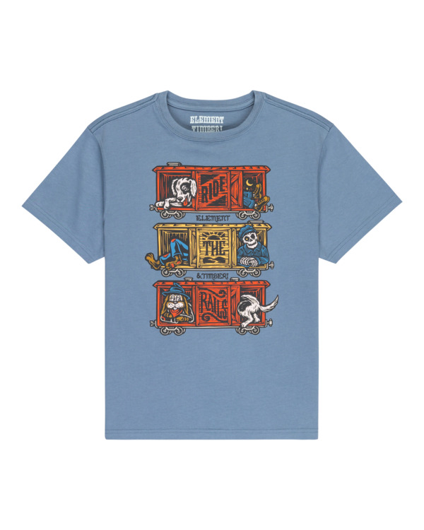 0 Timber Boxcar Y - T-shirt de manga curta para Rapazes 8-16 Azul ELBZT00257 Element
