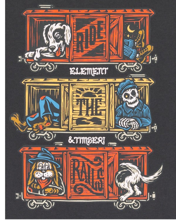 2 Timber Boxcar Y - T-Shirt à manches courtes pour Garçon 8-16 ans Noir ELBZT00257 Element