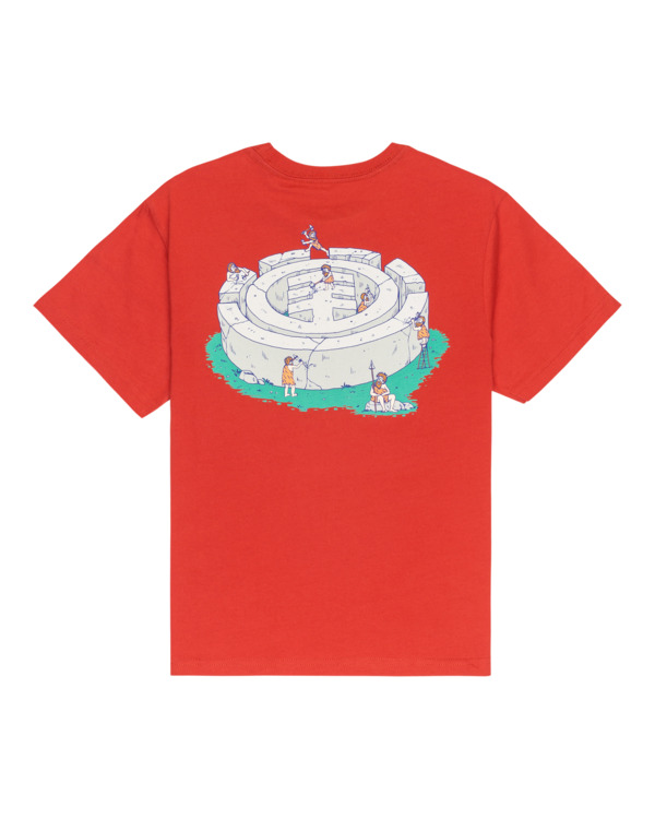 1 Stone Age Y - Camiseta de manga corta para chicos 8-16 Rojo ELBZT00261 Element