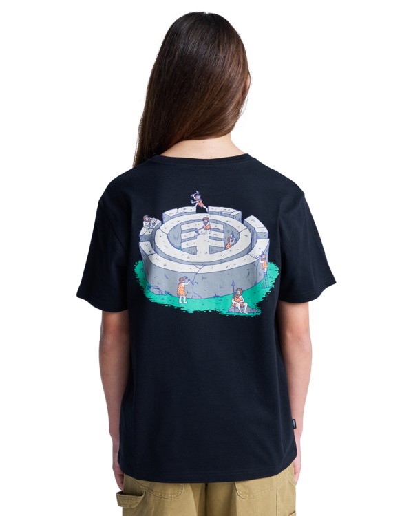 8 Stone Age Y - Camiseta de manga corta para chicos 8-16 Azul ELBZT00261 Element