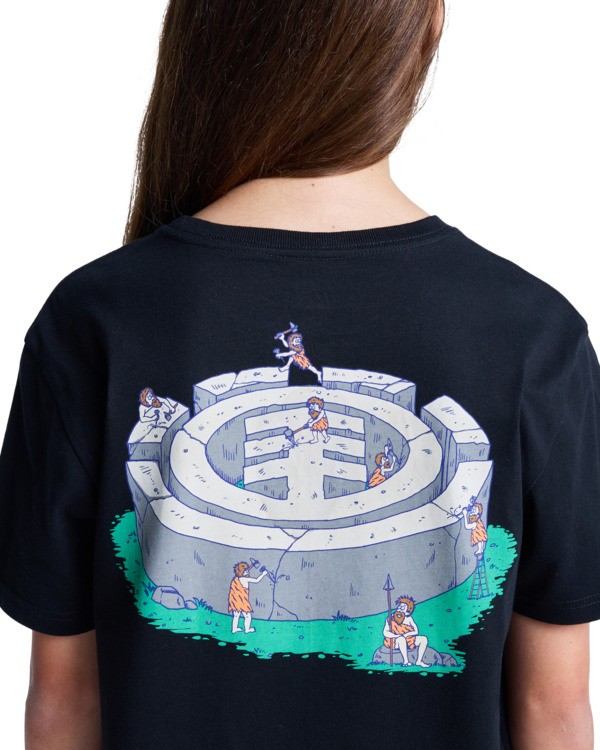 6 Stone Age Y - Camiseta de manga corta para chicos 8-16 Azul ELBZT00261 Element