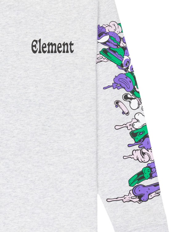 2 Rolling Dead - T-shirt manches longues pour Garçon 8-16 ans Gris ELBZT00264 Element