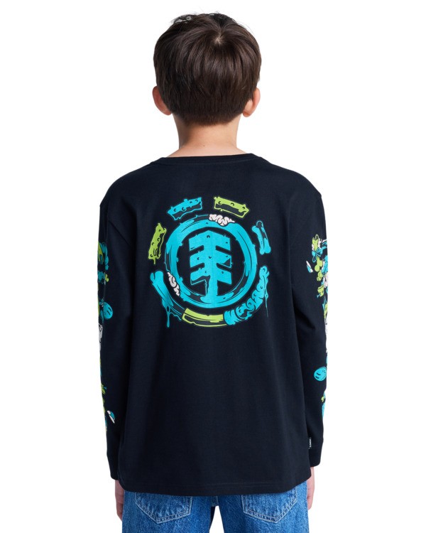 9 Rolling Dead - T-shirt manches longues pour Garçon 8-16 ans Bleu ELBZT00264 Element