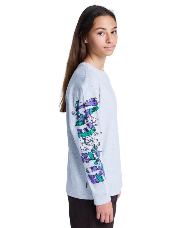 4 Rolling Dead - T-shirt manches longues pour Garçon 8-16 ans Gris ELBZT00264 Element