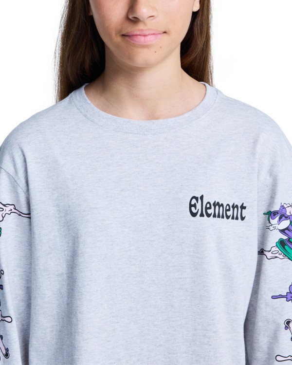 6 Rolling Dead - T-shirt manches longues pour Garçon 8-16 ans Gris ELBZT00264 Element