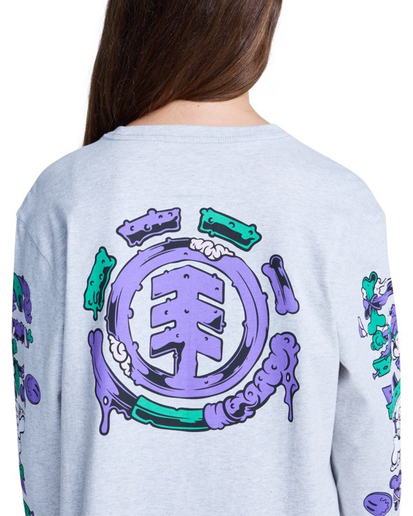 7 Rolling Dead - T-shirt manches longues pour Garçon 8-16 ans Gris ELBZT00264 Element