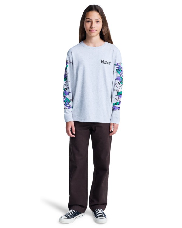 8 Rolling Dead - T-shirt manches longues pour Garçon 8-16 ans Gris ELBZT00264 Element