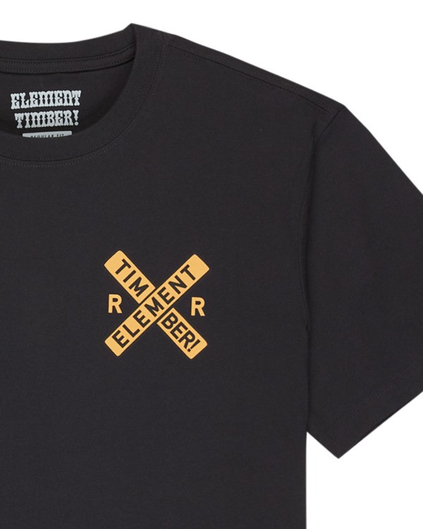 2 Timber Freight Train Y - T-shirt de manga curta para rapazes 8-16 Preto ELBZT00268 Element