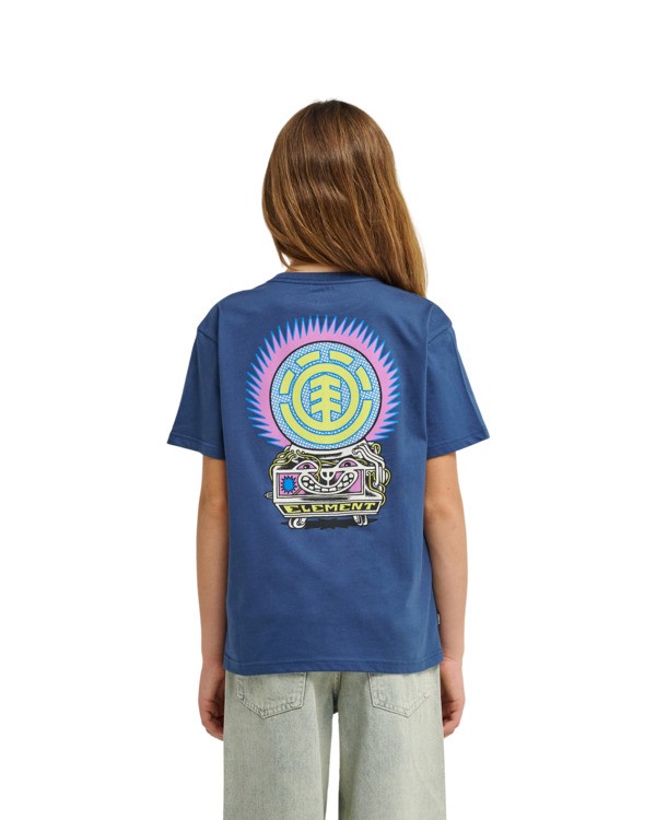 4 Fortune - T-Shirt &agrave; manches courtes pour Gar&ccedil;on 8-16 ans Bleu ELBZT00272 Element