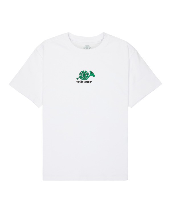 0 Horn - Short Sleeve T-Shirt for Boys 8-16 White ELBZT00283 Element