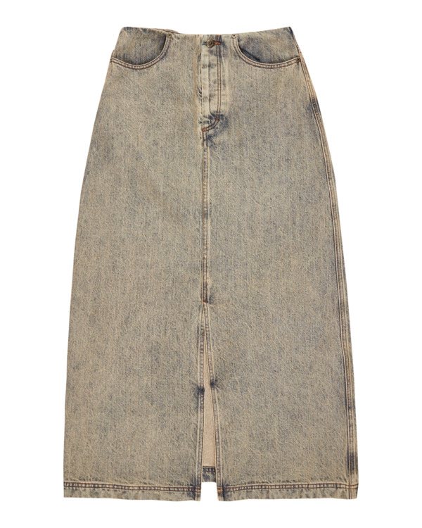 0 Maxi - Denim Skirt for Women White ELJDK00103 Element