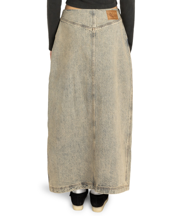 6 Maxi - Denim Skirt for Women White ELJDK00103 Element