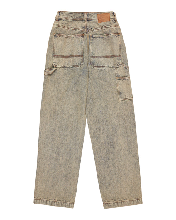 7 Carpenter Denim W - Pantalon baggy pour Femme Blanc ELJDP00112 Element