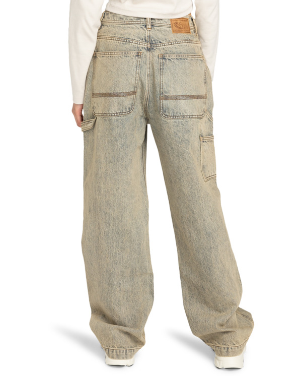 5 Carpenter Denim W - Pantalon baggy pour Femme Blanc ELJDP00112 Element