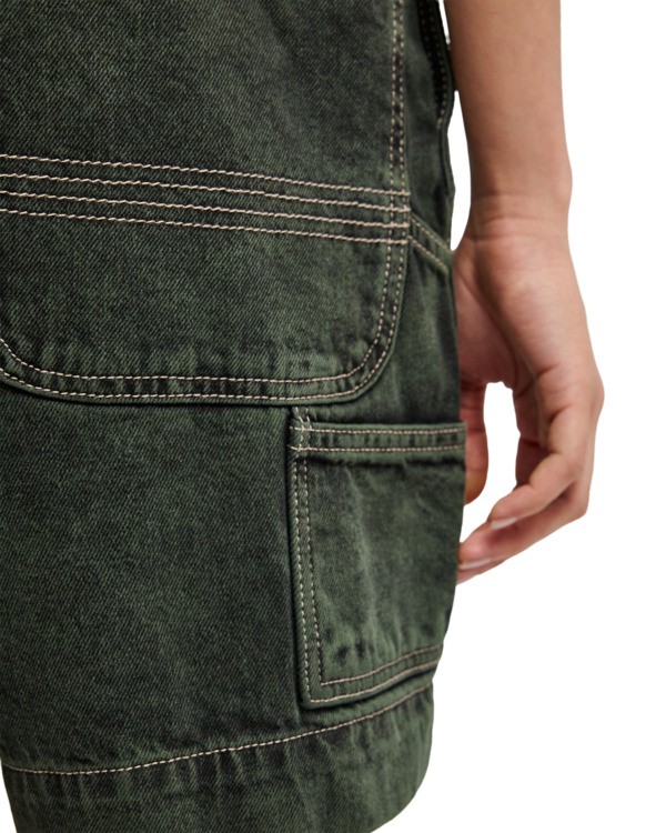 4 Dungaree Wk - Short vaquerocon peto para mujer Negro ELJDS00107 Element