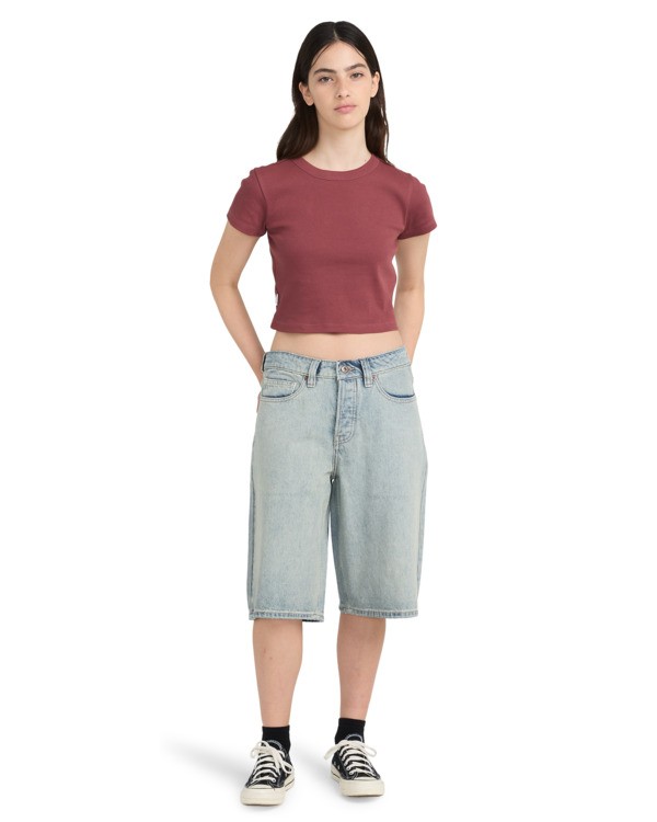 4 365 Wide - Short vaquero para mujer Gris ELJDS00108 Element