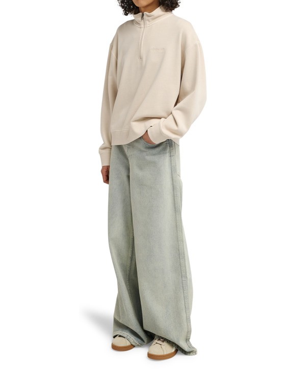 3 Lowcase - Sweatshirt mit Halbrei&szlig;verschluss f&uuml;r Frauen Beige ELJFT00129 Element