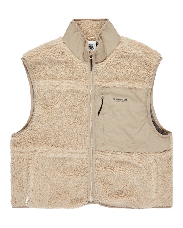 5 Lake Sherpa W - Sherpa Vest for Women Beige ELJJK00123 Element