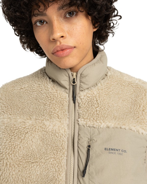 2 Lake Sherpa W - Sherpa Vest for Women Beige ELJJK00123 Element