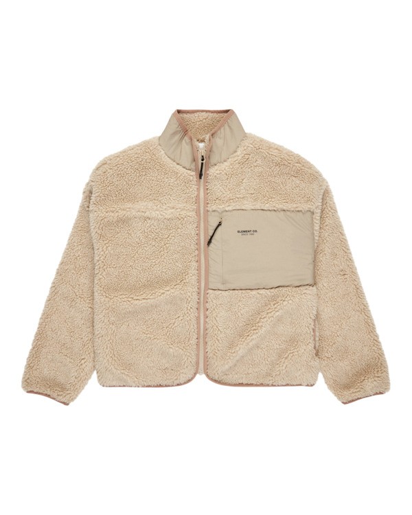 5 Oak Sherpa W - Sherpa Jacket for Women Beige ELJJK00124 Element