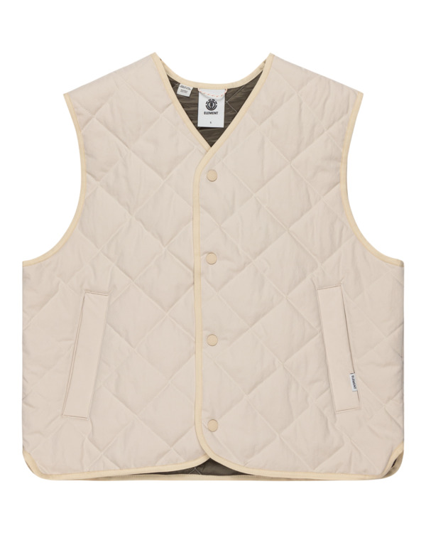 6 Reija - Waterproof Quilted Vest for Women Beige ELJJK00137 Element