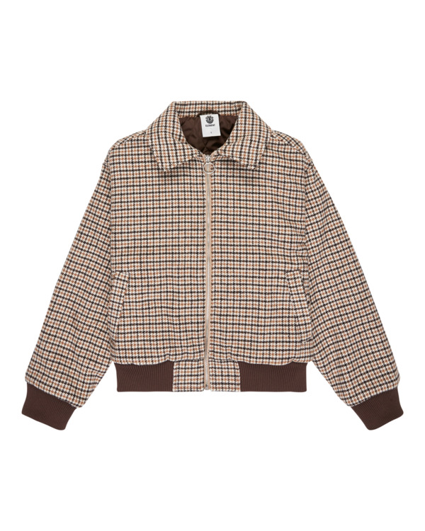 6 Dogtooth Bomber W - Bomber Jacket for Women Brown ELJJK00141 Element