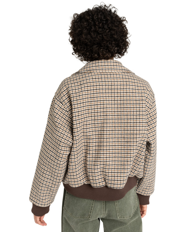 5 Dogtooth Bomber W - Bomber Jacket for Women Brown ELJJK00141 Element