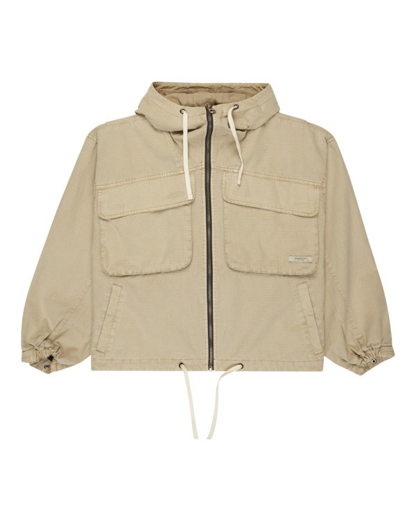 7 Ripstop-Hooded Parka Jacket for Women Beige ELJJK00151 Element