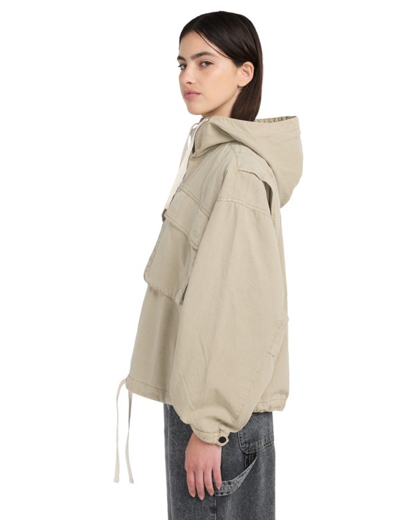 1 Ripstop-Hooded Parka Jacket for Women Beige ELJJK00151 Element
