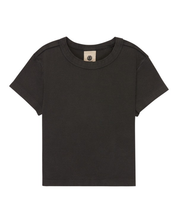 0 Icon Crop W - Short Sleeve T-Shirt for Women Black ELJKT00121 Element