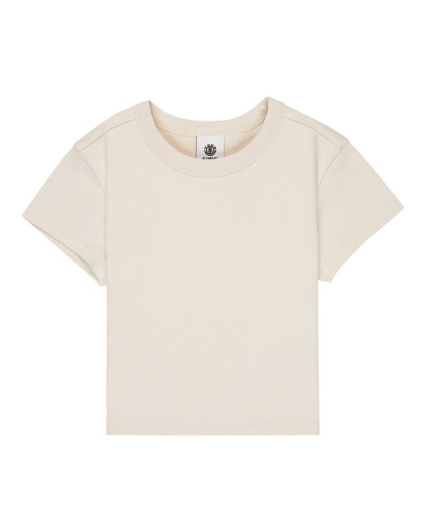 0 Icon Crop W - Short Sleeve T-Shirt for Women Beige ELJKT00121 Element