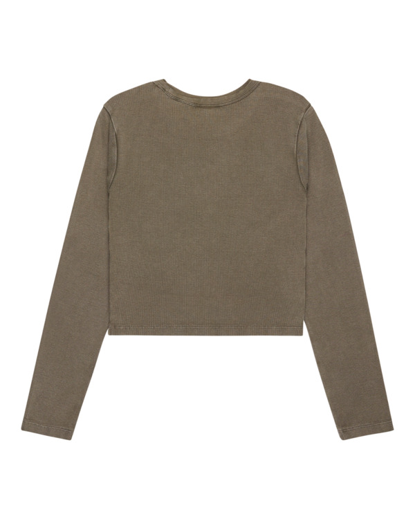 5 Icon Crop W - T-shirt manches longues pour Femme Marron ELJKT00122 Element