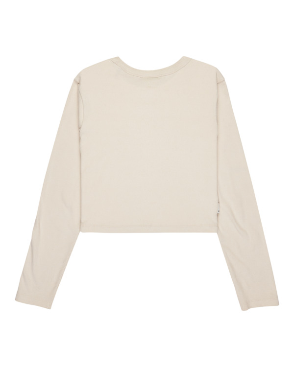 6 Icon Crop W - Long Sleeve T-Shirt for Women Beige ELJKT00122 Element